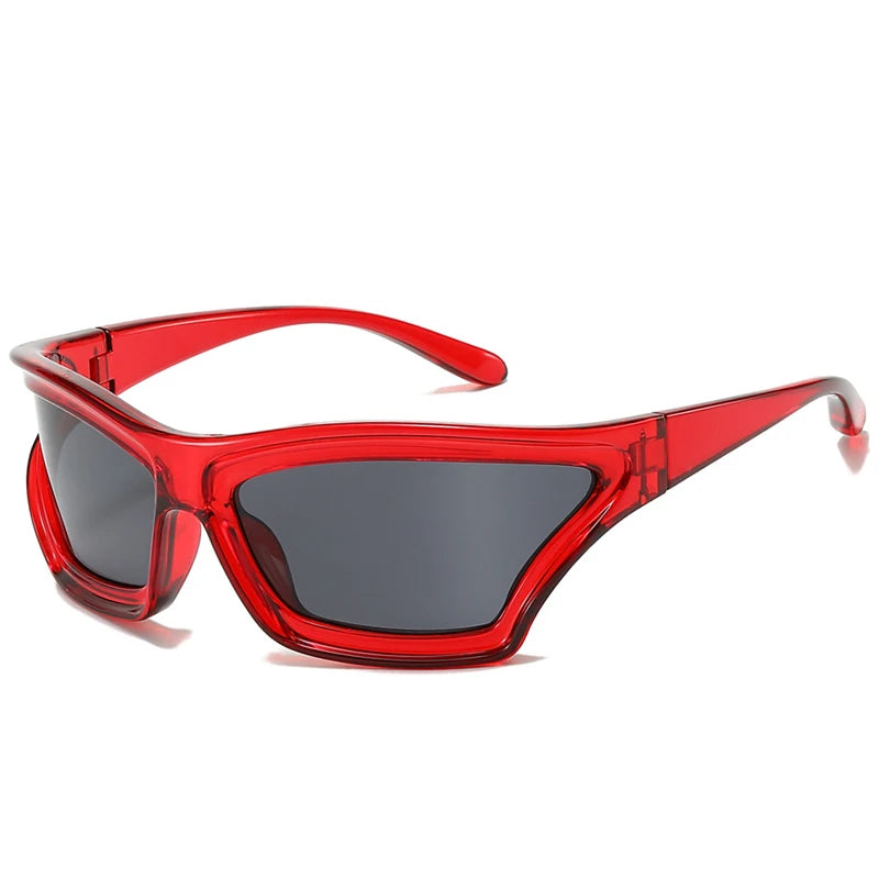 Fashion Oversized Cat Eye Sunglasses Men Women Y2K Punk 2025 New Luxury Brand Irregular Outdoor Sports Cycling Sun Glasses UV400