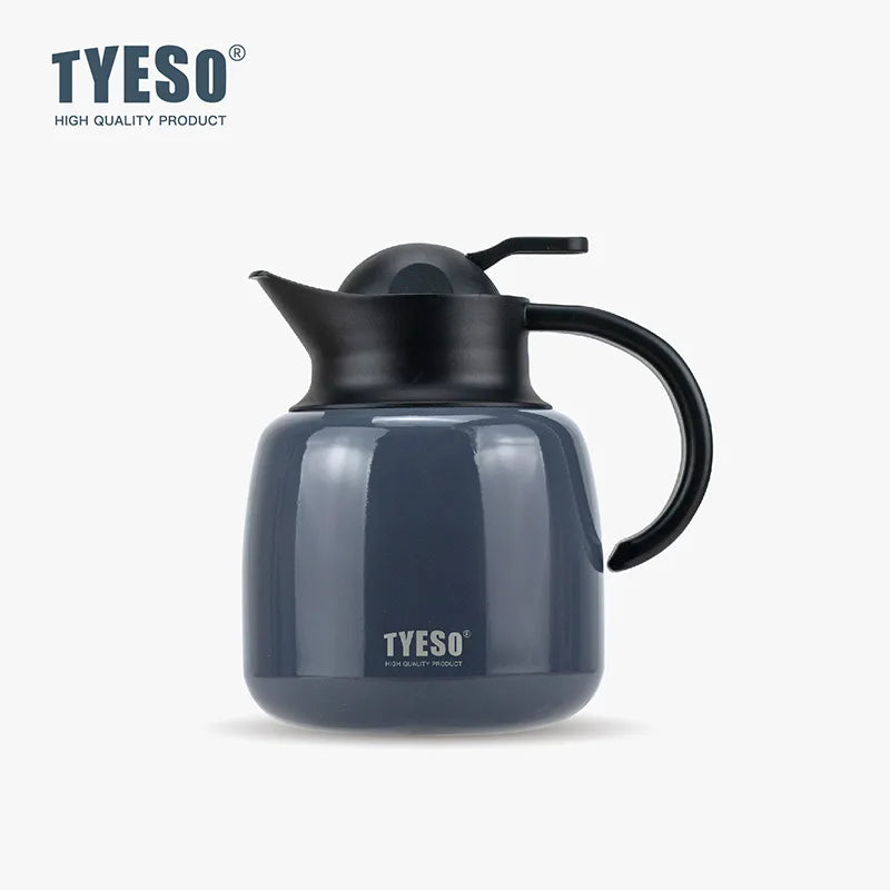 Tyeso Stainless Steel Tea Thermos Heat/Cold Retention Tea-Water Separation Infuser Large Capacity Teapots For Coffee Travel Gift