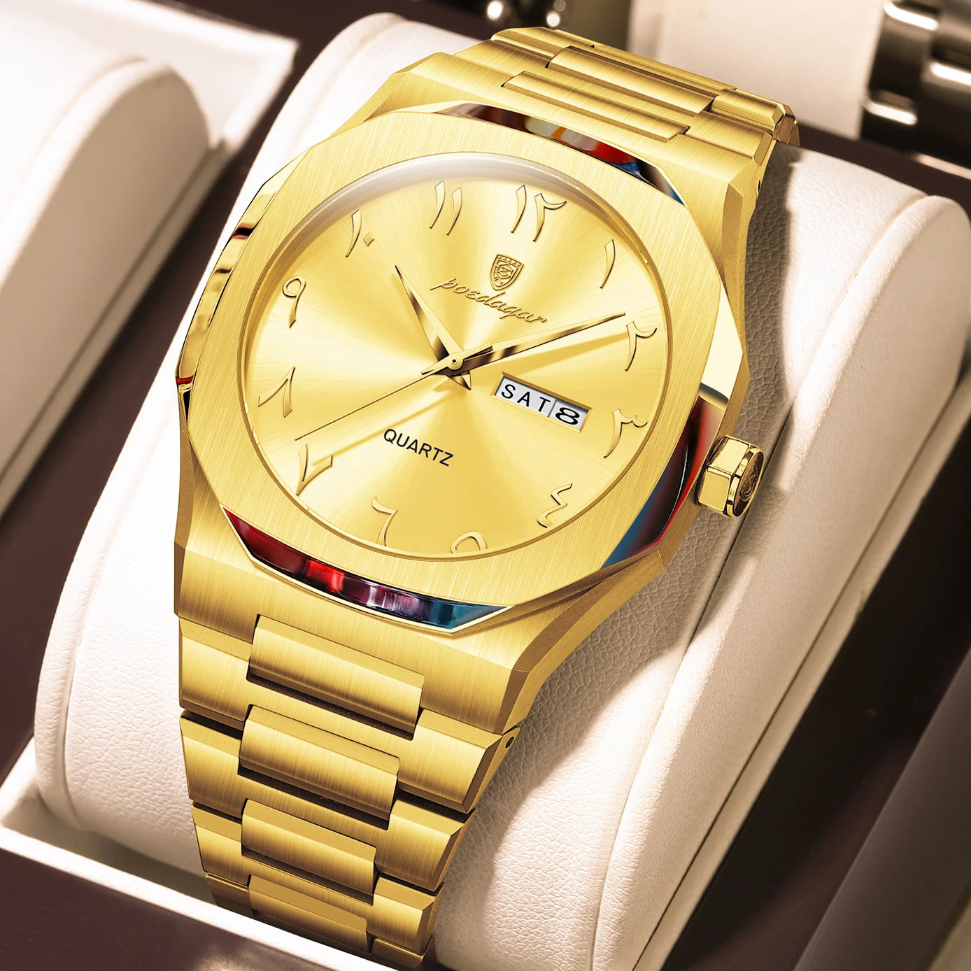 POEDAGAR Military Watch For Men Waterproof Luxury Week Calendar Man Wristwatch Quartz Stainless Steel Fashion Men's Watches Male - Madeinsea©