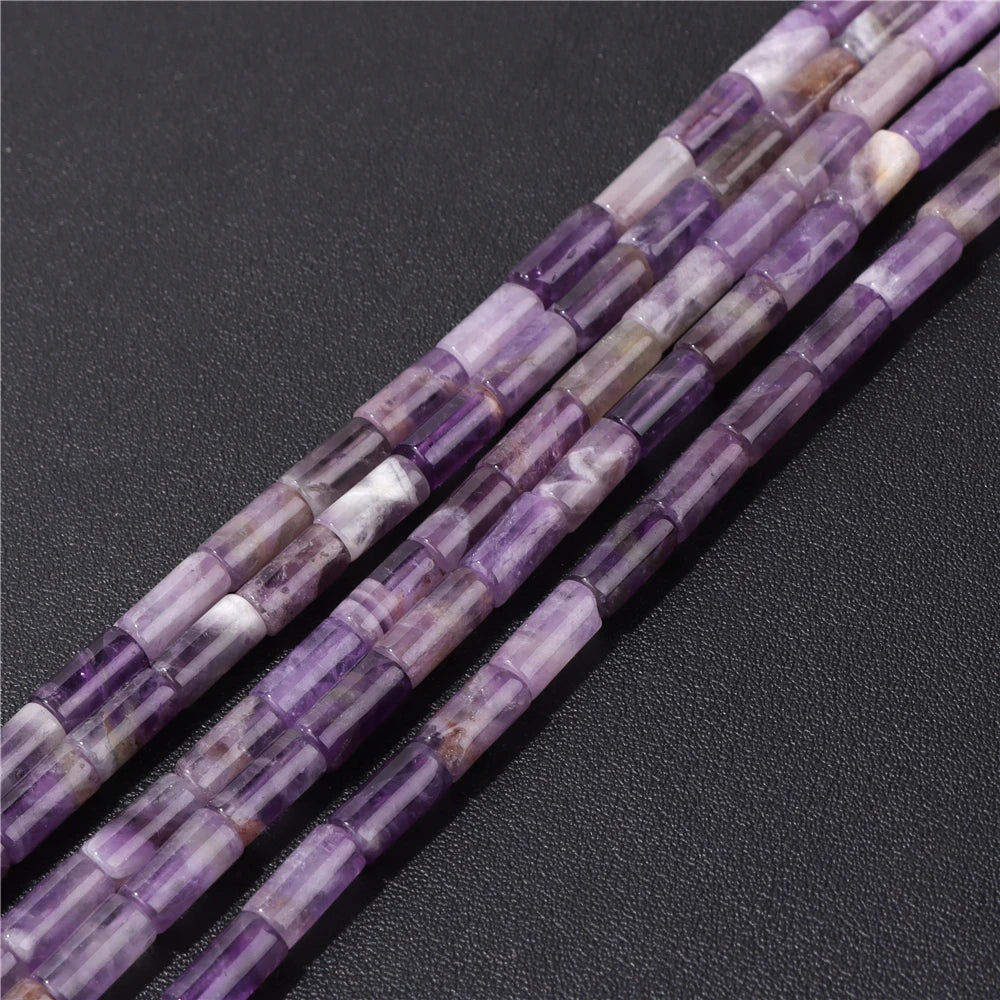 5x9mm Natural Cylinder Column Stone Bead Agat Aventurine Amethyst Jasper Quartz Loose Spacer Beads DIY Necklace Earring Bracelet