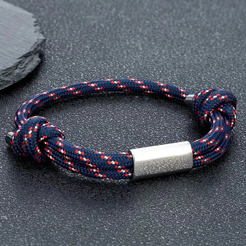 MKENDN Personalized Sailing Rope Bracelet Engraved Name Waterproof Cord Men Women Camping Jewelry Gift