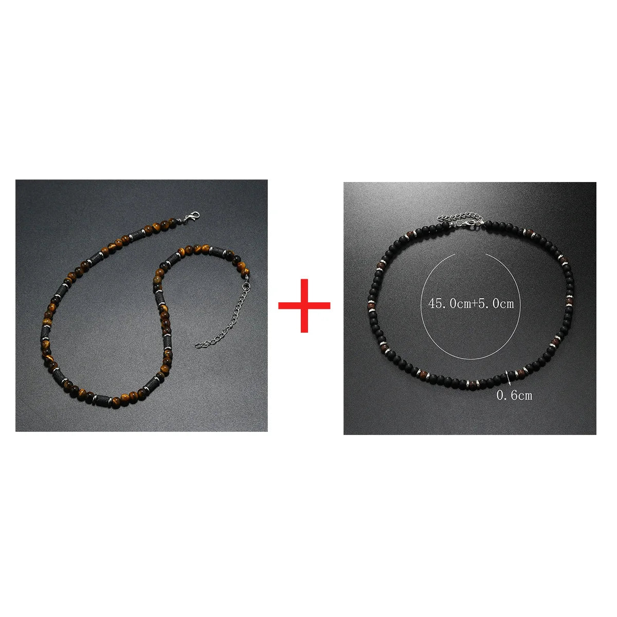 New Bohemian Men's Beaded Necklace Tiger Stone Natural Stone Fashion Trend Design Minimalist Necklace Commemorative Gift - Madeinsea©