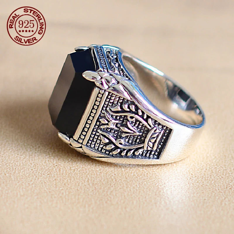 2024 Punk S925 Sterling Silver Rings For Men