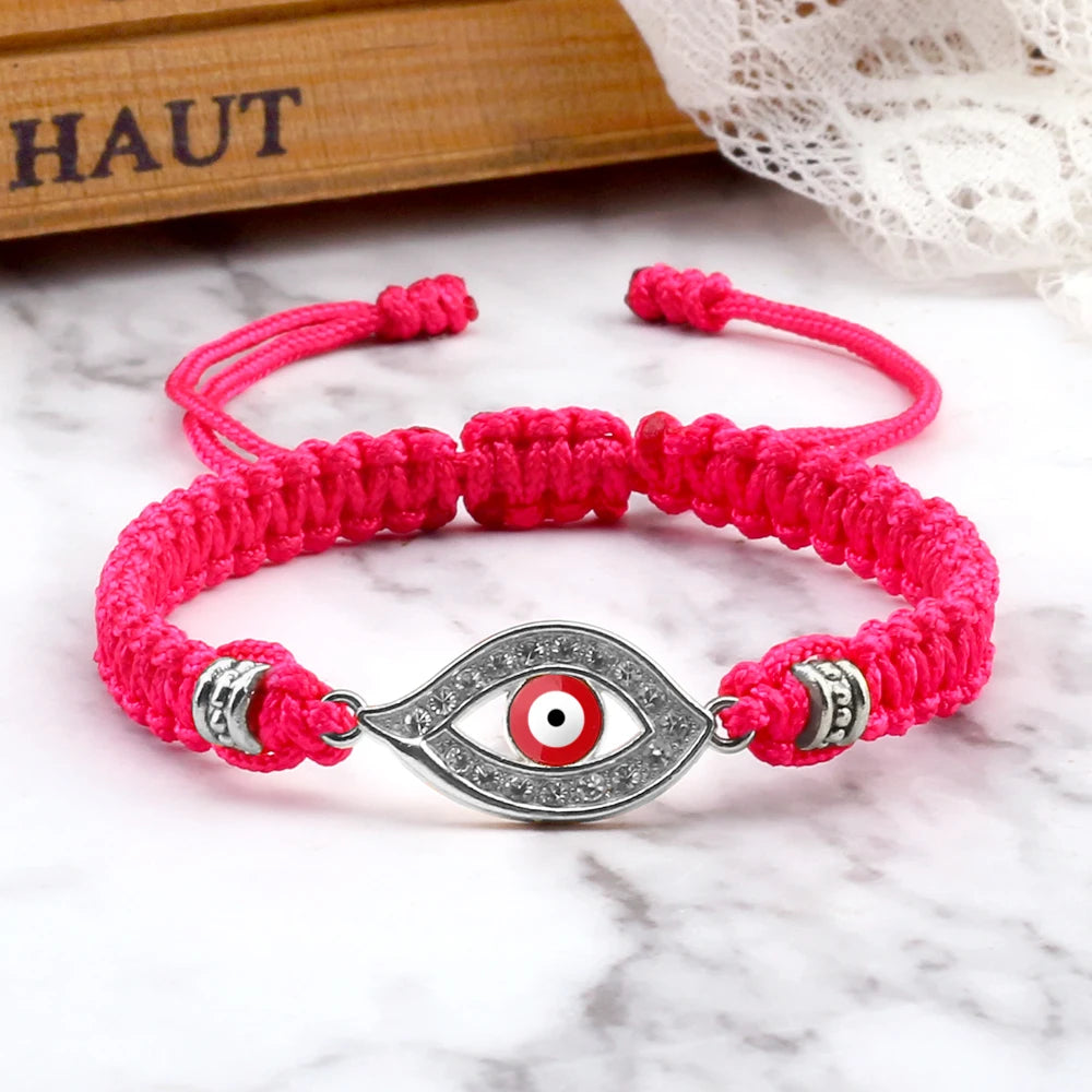 Handmade Turkish Evil Eye Bracelets For Women Men Braided Red Rope Lucky Bracelets Fashion Couple Bracelets Friendship Jewelry