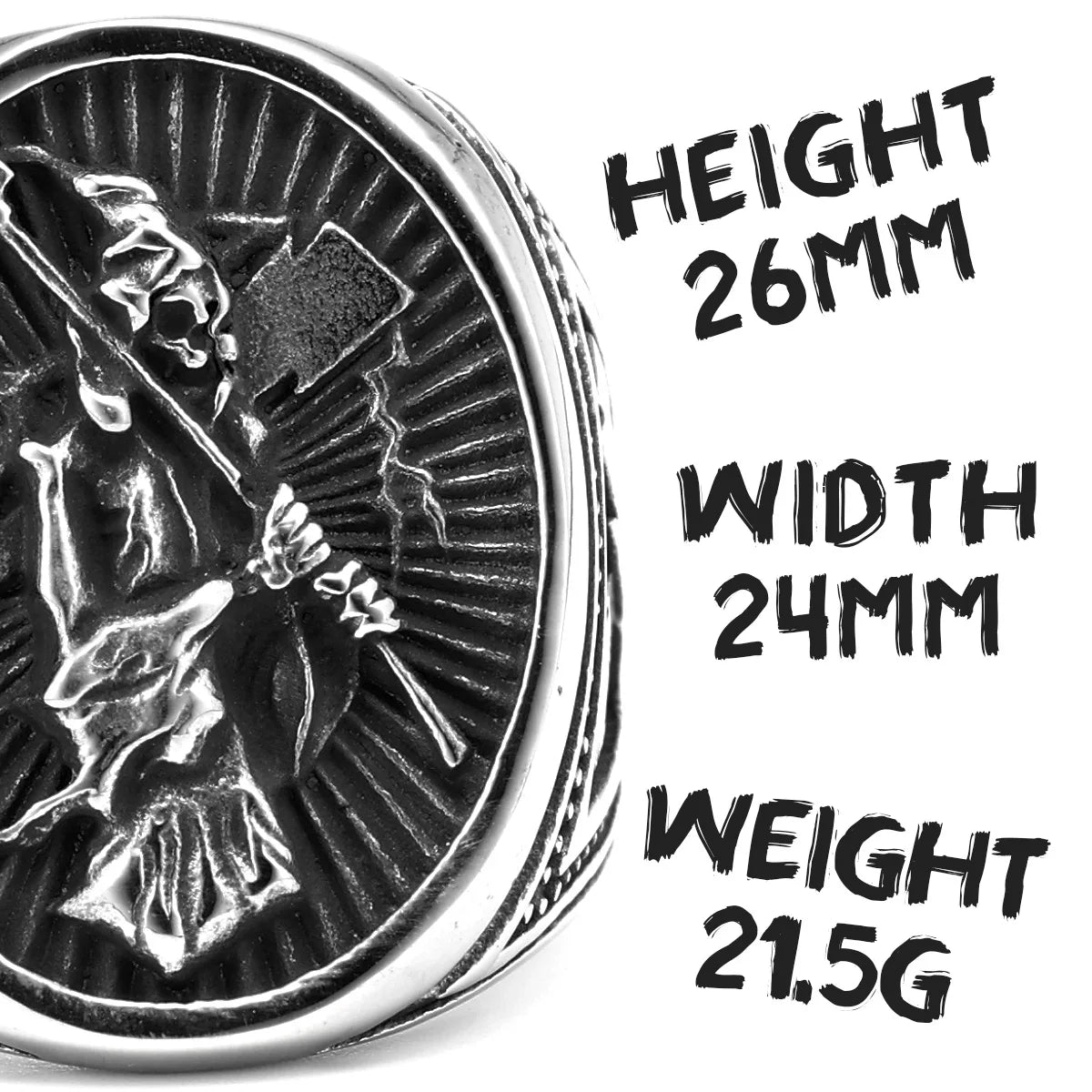 Sensenmann Männer Ringe 316L Edelstahl Punk Rock Soul Scythe Rap Party für Biker Männlichen Freund Schmuck Beste Geschenk Großhandel