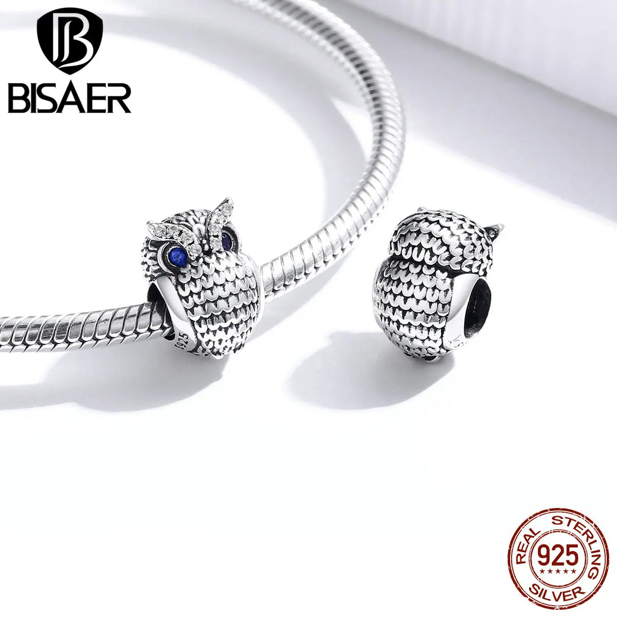 BISAER 925 Sterling Silver Vintage Elephant God Dragon Charm Perle Pendentif Croix Fit Femmes DIY Bracelet &amp; Collier Fine Jewelry