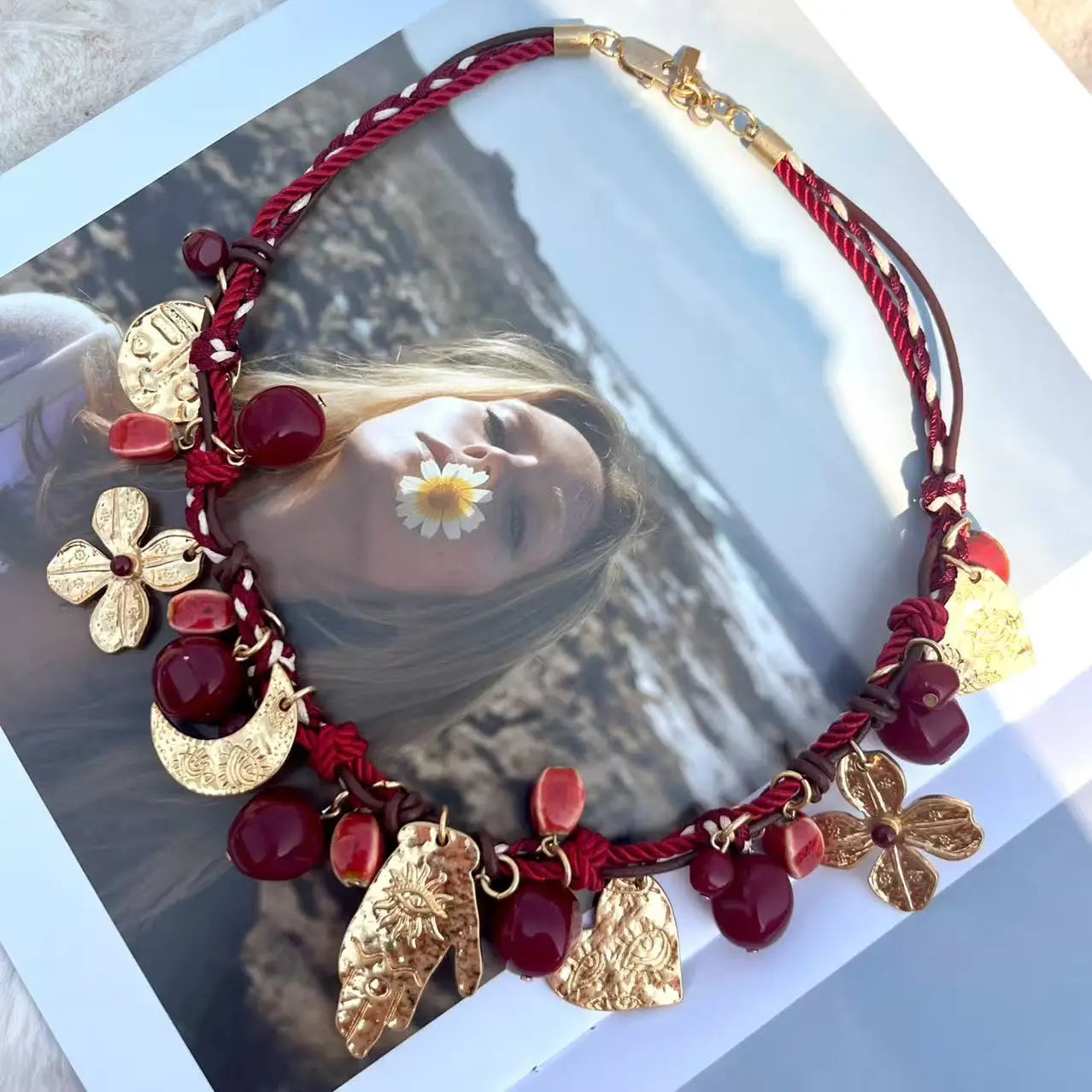 ZAA Fashion vintage Vacation Style choker Necklace