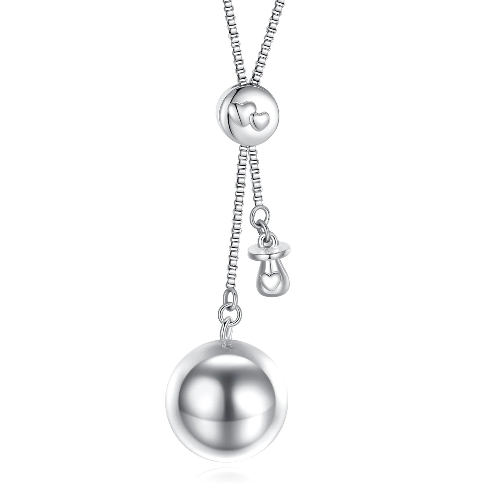 Eudora Harmony Ball Baby Nipple Pendant Pregnancy Bola Baby Chime Ball Angel Caller Necklace DIY Maternity Jewelry Women Gift