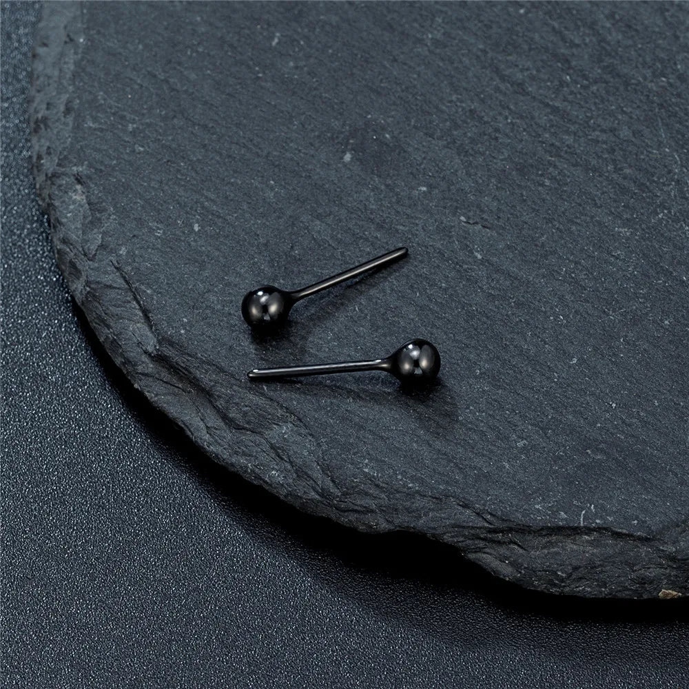 MKENDN 4MM Hypoallergenic Bioceramic Earrings for Healing Piercings Medical Grade Studs Ear Posts Anti-Allergy Ear Jewelry