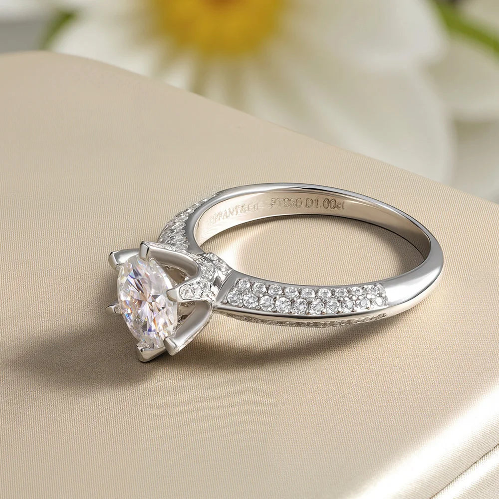 Serenity 1/3/5ct D Color Moissanite Rings For Women Anniversary Gift  100% S925 Sterling Silver Eternity Ring Wedding Bridal GRA
