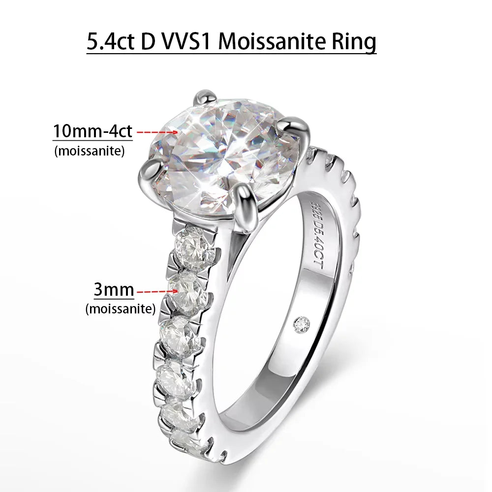 Serenity 2mm D Color Moissanite Rings for Women Man Gift 100% S925 Sterling Silver Lab Diamond Row Rings Plated 18K Fine Jewelry - Madeinsea©