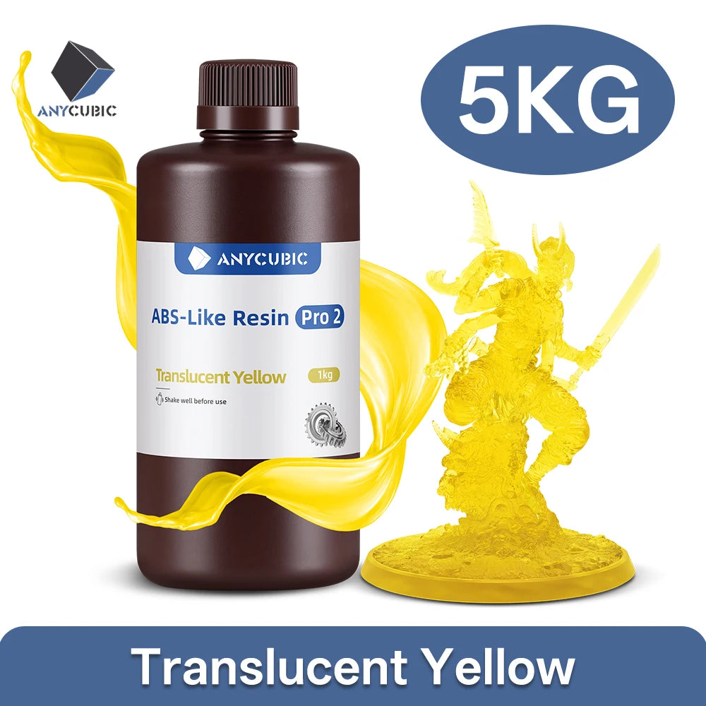 Newest Anycubic ABS-Like+ Resin Pro 2 Rapid UV Curing 405nm Standard Photopolymer Resin ABS 3D Resin High Precision for LCD