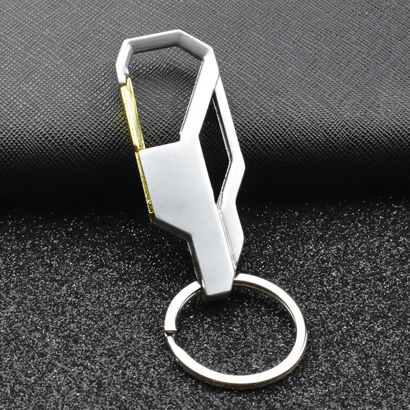 MKENDN Punk Style Key chain Key ring Silver Color metal inlay keychain for Classic men car key Chain Romantic Gift For Man Women