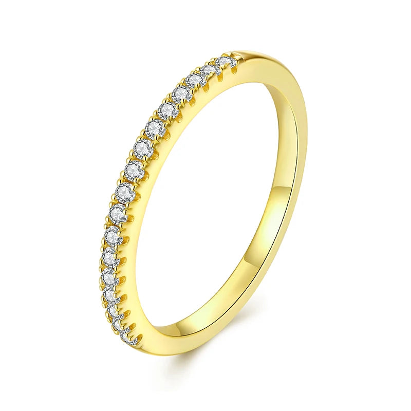 WOSTU Moissanite Wedding band Ring For Women 925 Sterling Silver Eternity Stackable Engagement Rings Multi Gems Band Anillos