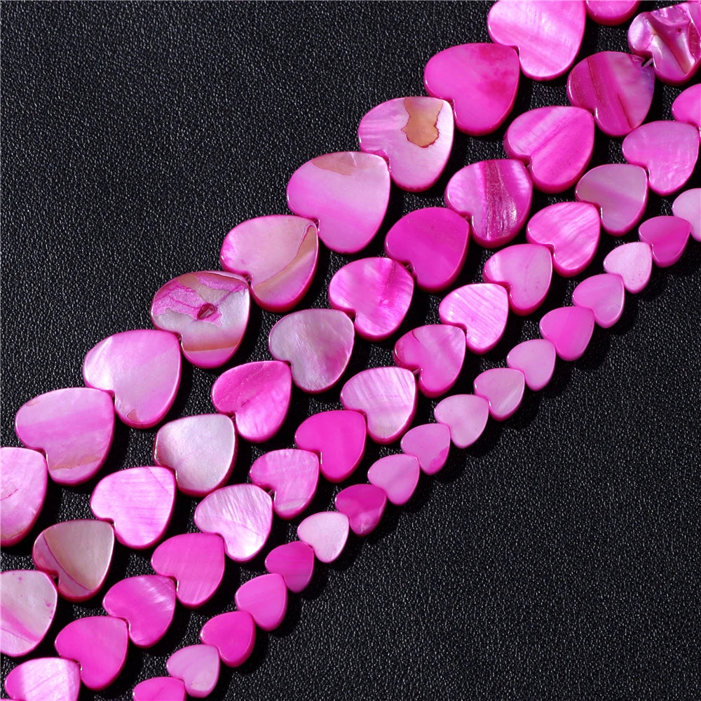 Natural Heart Shape Freshwater Shells Bead Muticolor Dyed Mother of Pearl Shell Loose Spacer Beads For For Jewelry Making DIY - Madeinsea©