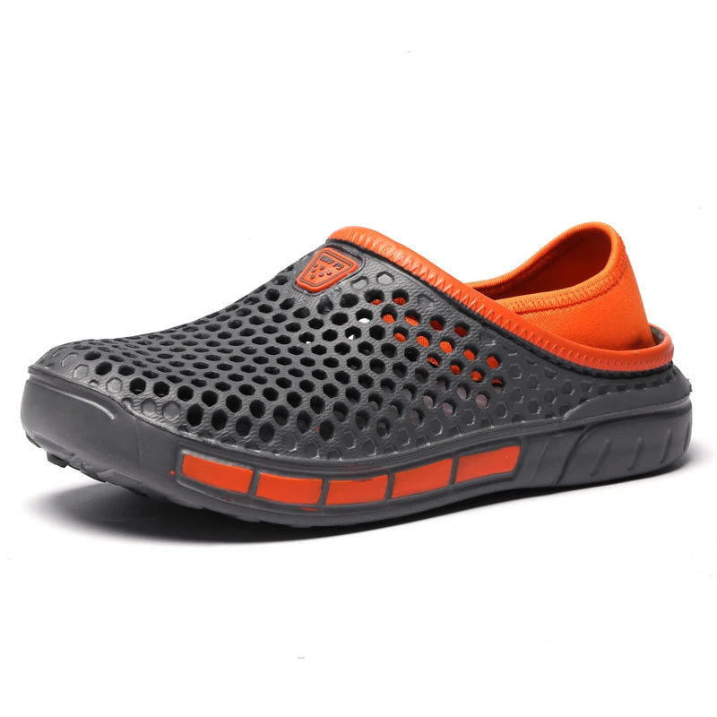 Summer Beach Men Sandals Breathable Men Casual Shoe Hole Shoes Light Clogs Home Garden Outdoor Male Flat Slippers Big Size 39-49