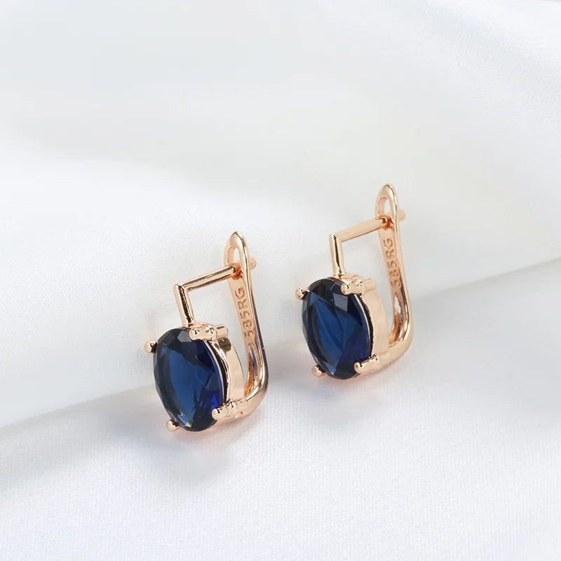 Real 14k Gold sapphire earring for Women To Join Party Peridot Gemstone Anillos De Wedding Diamante Engagement Jewelry - Madeinsea©