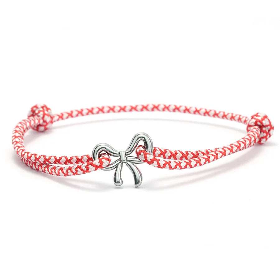 New Unique Bow Bracelet For Women Grade A 2mm Thin String Charm Braslet Adjustable Beach Casual Cord Braclet Valentine Day Gift