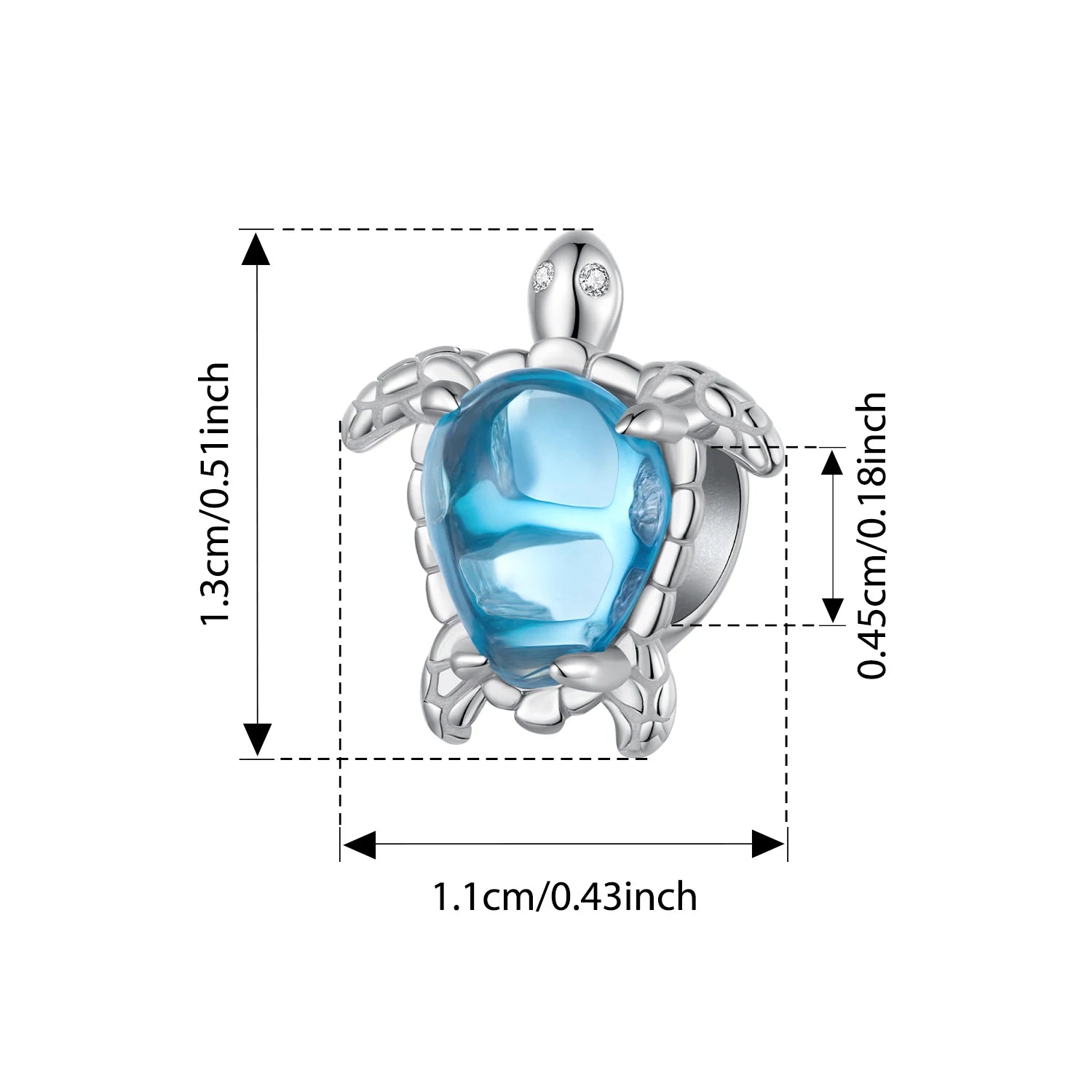 BISAER 925 Sterling Silver Blue Ocean Charm Bead Shell Starfish Turtle Pendant Fit Women DIY Bracelet Fine Jewelry Vacation Gift