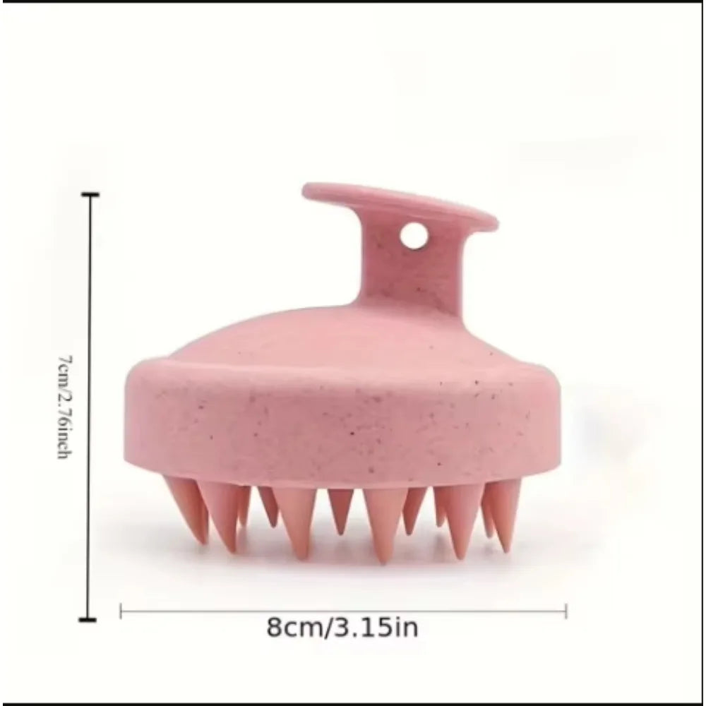 Straw Silicone Scalp Brush - Massage Claw Design for Deep Cleansing, Exfoliating & Relaxation During Hair Washing