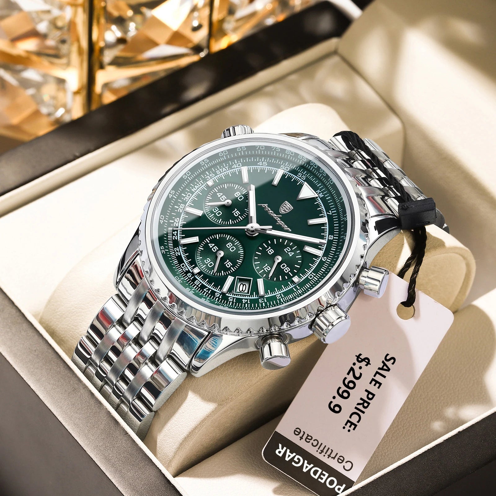 POEDAGAR Top Luxury Men Watches Luminous Date Waterproof Chronograph Quartz Man Watch Stainless Steel Sport Military Men's Watch - Madeinsea©