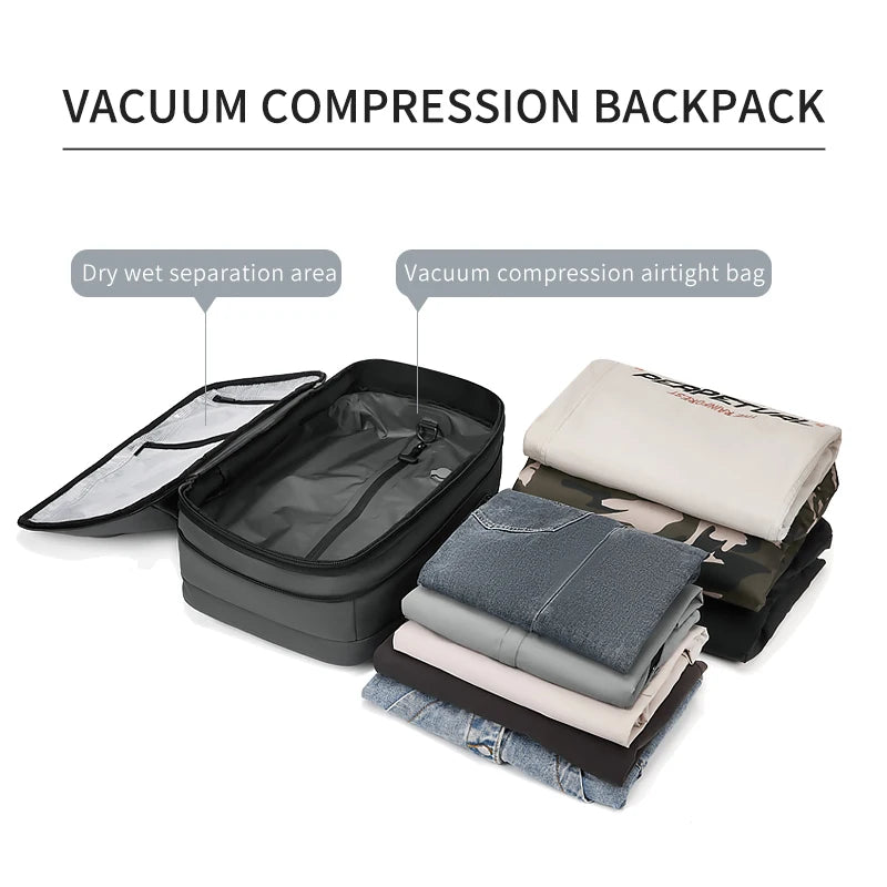 Men Travel Backpack vacuum compression 17 inch Laptop Backpack Business Large Capacity school Backpack Expanded Hiking backpack - Madeinsea©