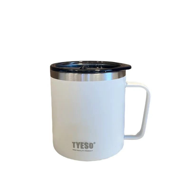 Tyeso 400ML Stainless Steel with Lid Insulated Coffee Cup for Office Home Water Bottle Office Home Portable Thermal Tea Mug