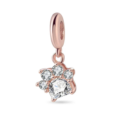 925 Sterling Silver Real Rose Gold Pink Octopus Summer Turtle Heart Dangle Charm Fit Original Bracelet Necklaces Bracelet Girl