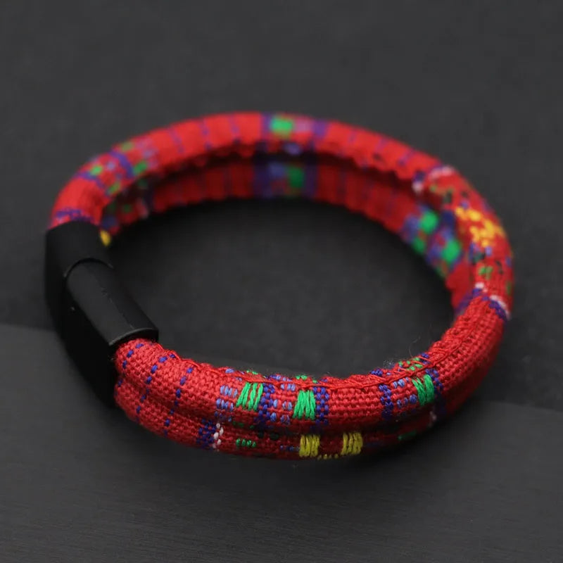 Noter Bohemian Rope Man Bracelet  6mm Double Layer Macrame Braclet Beach Bijoux Homme Turkey Survival Braslet Pulseira Masculina
