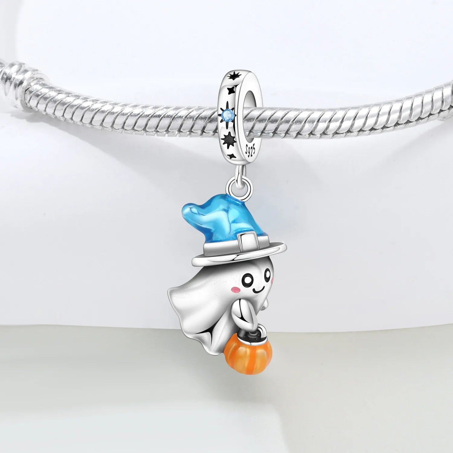 PANPOKI 925 Sterling Silver Little Devil Decoration Pendant Beads Original Pendant Bracelet Charm Jewelry Party DIY Trendy Gift