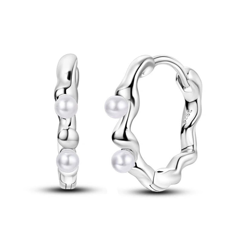 Original Cute 925 Silver Sparkling Colorful Zircon Pink Heart Shape Star Moon Earrings For Women Wedding Engagement Jewelry Gift