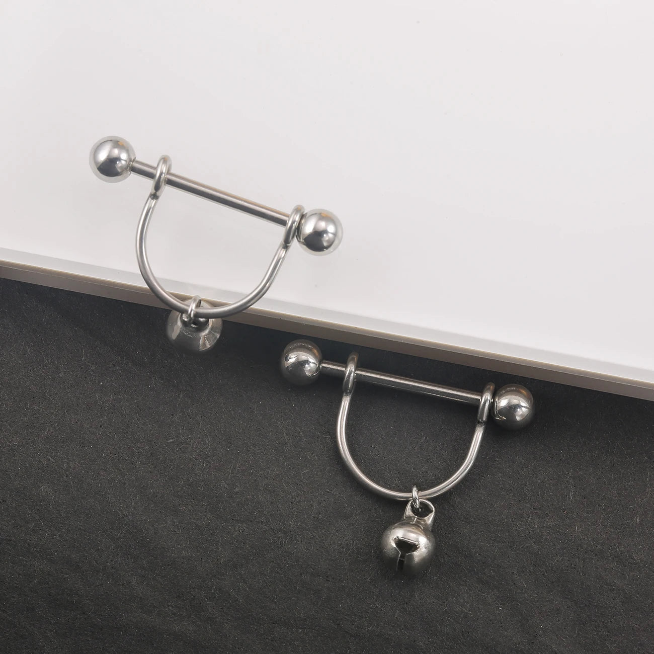 1 Pair 14G 16G Nipple Rings Dangle Bell Sexy Woman Nipple Piercing Women Breast Ring  Body Jewelry