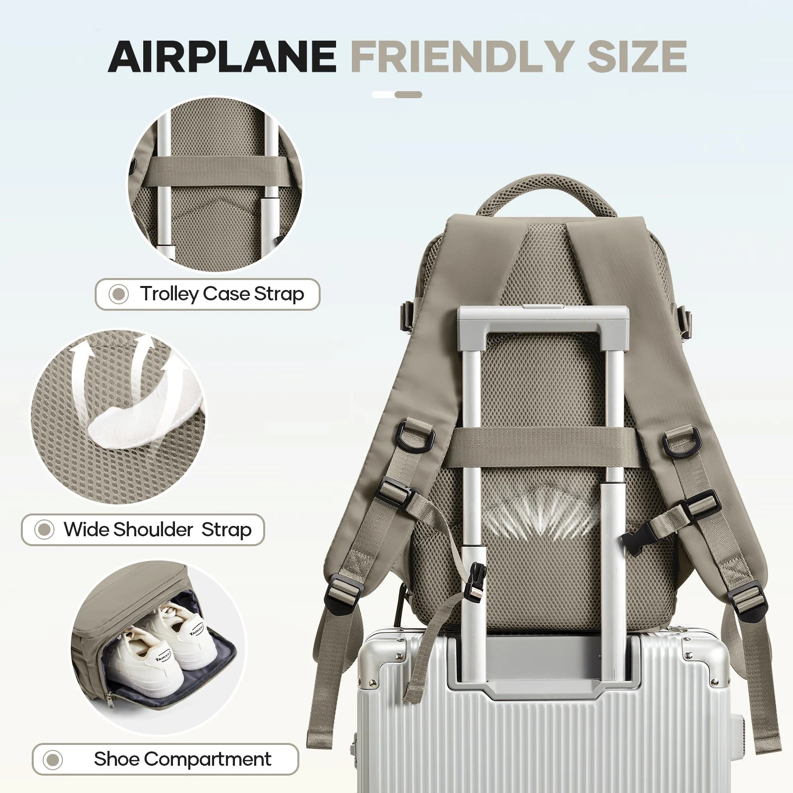 Vacuum Compression Bags Women Men Hand Luggage Ryanair 40x20x25 Trave Backpack, Business Laptop Bag Carry on School Backpack