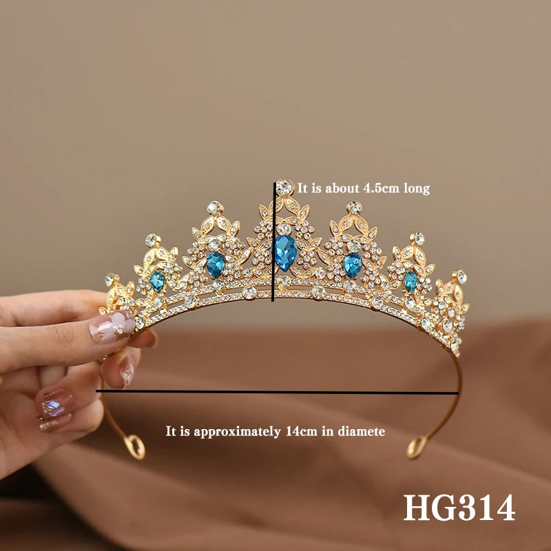 Children's Princess Crown Crystal Headband, Girls' Hair Accessory, High-End Elegance, Dance Performance, Birthday Gift Crown