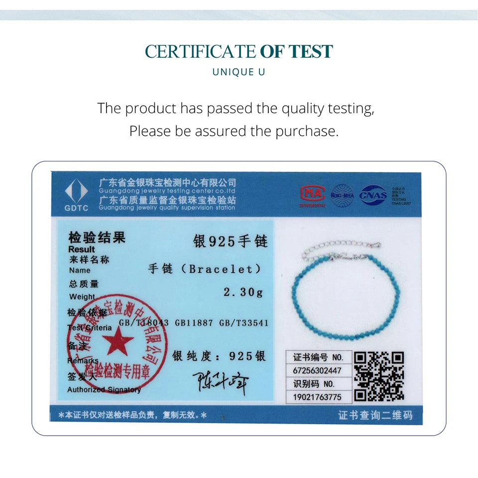 BAMOER Turquoise Bracelet for Women 3mm Handmade Turquoise Beaded Bracelet Elegant Jewelry Gifts 2 Colors