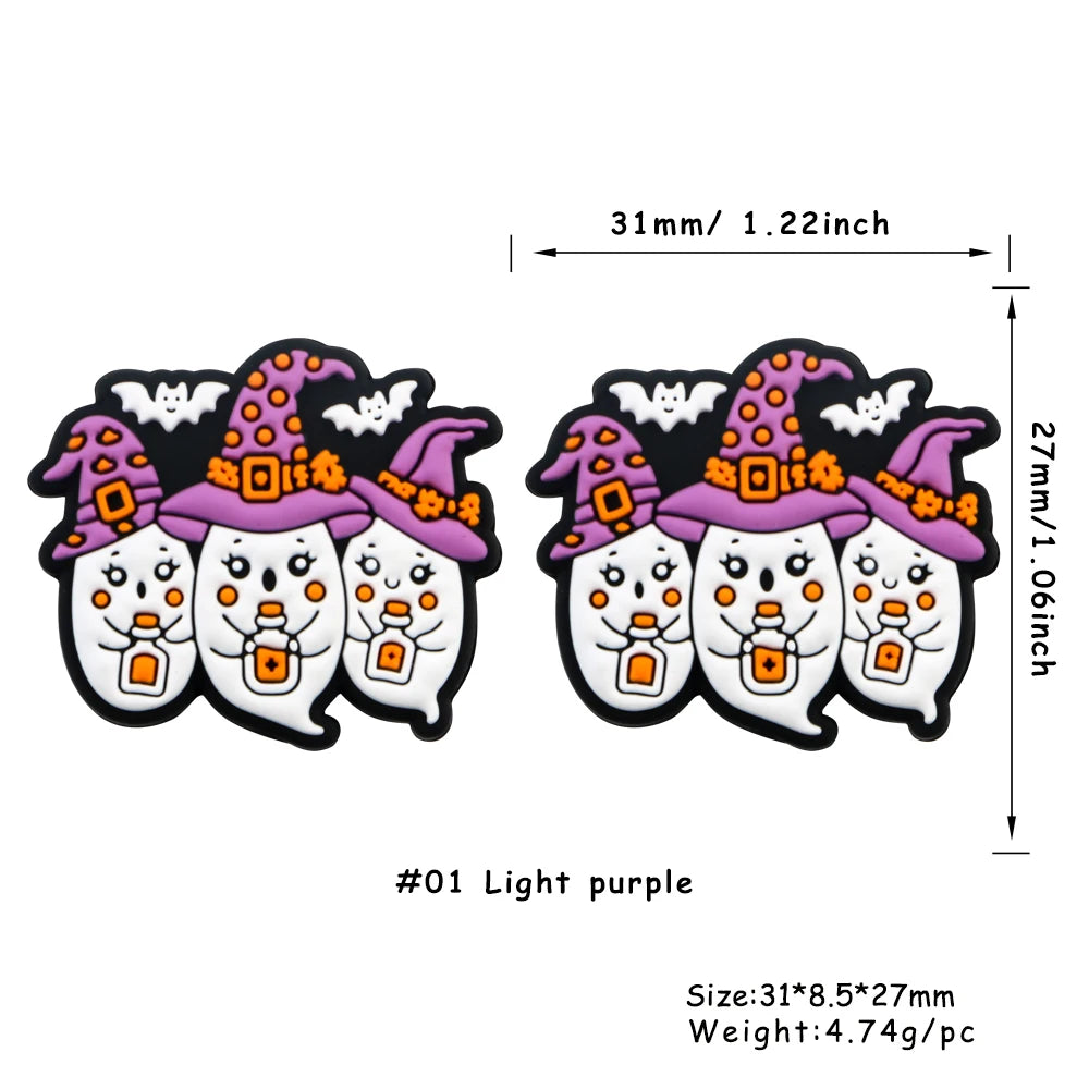 Lot de 5 ou 10 perles en silicone stéréoscopiques en forme de pingouin et de singe pour la fabrication de porte-clés et de bracelets faits à la main