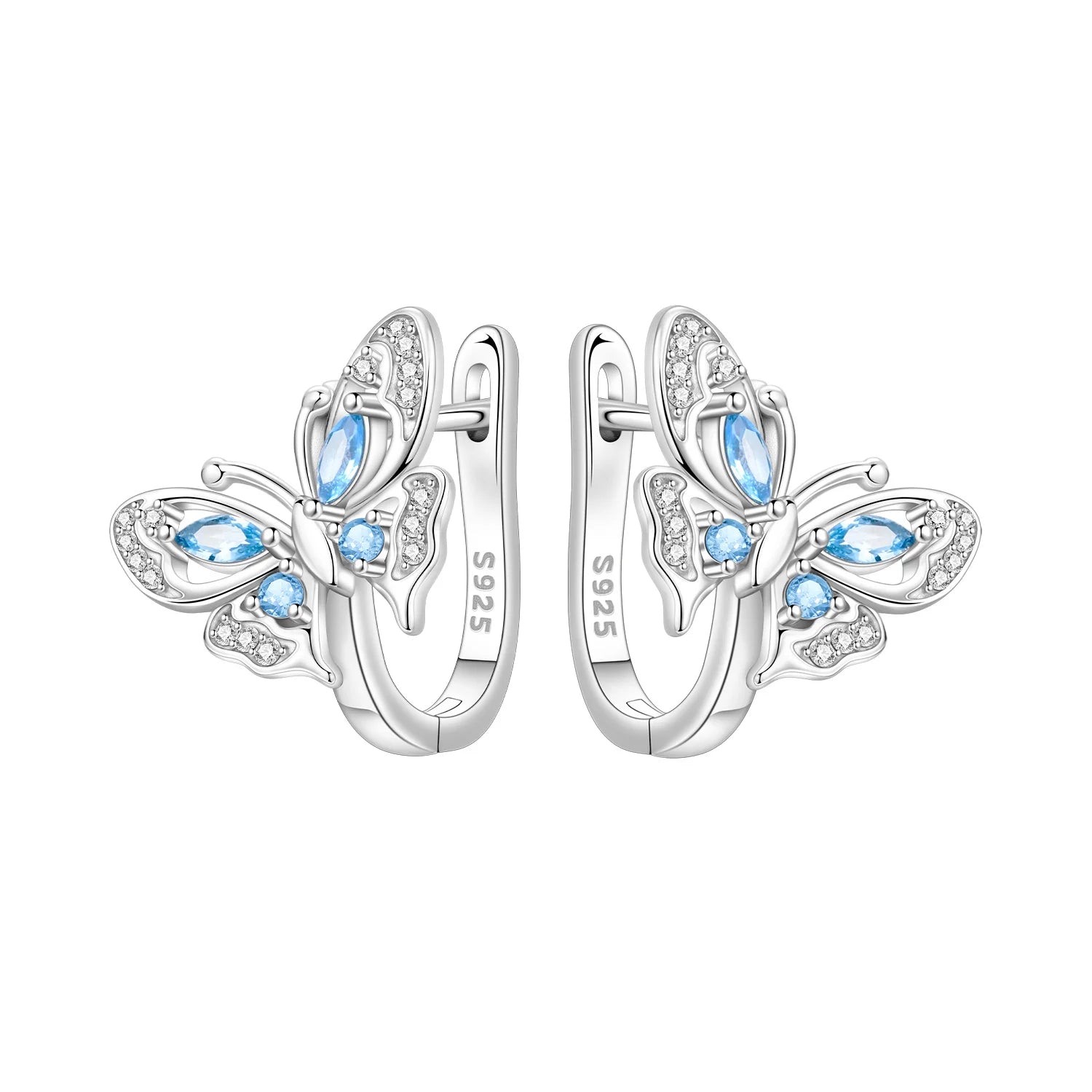 PANPOKI Original 925 Sterling Silver Hummingbird Earrings Women Hoop Earring Anniversary Jewelry Trendy Gifts