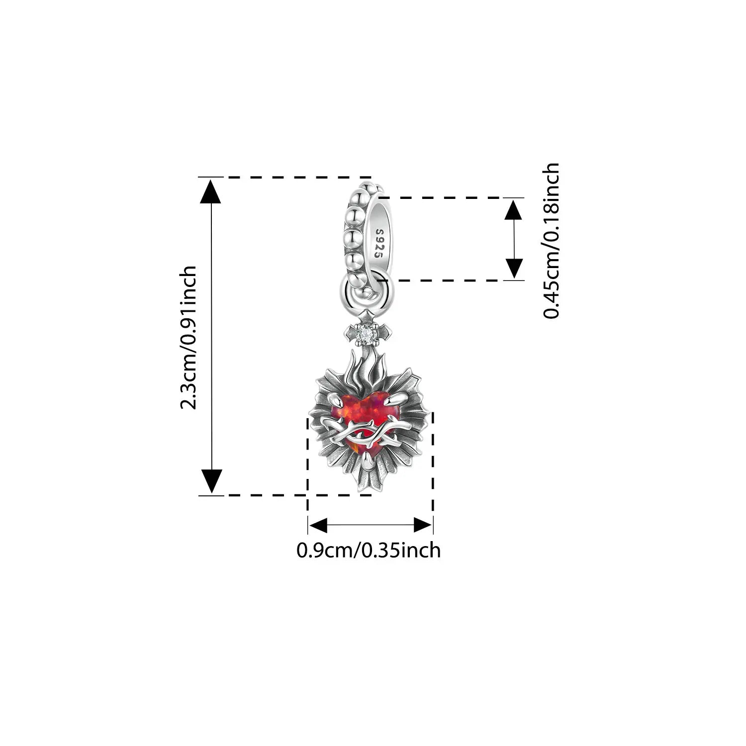 Bamoer 925 Sterling Silver Nativity of Jesus Pendant Faith Guard Charm Peace Beads for Women DIY Bracelet Jewelry Accessories