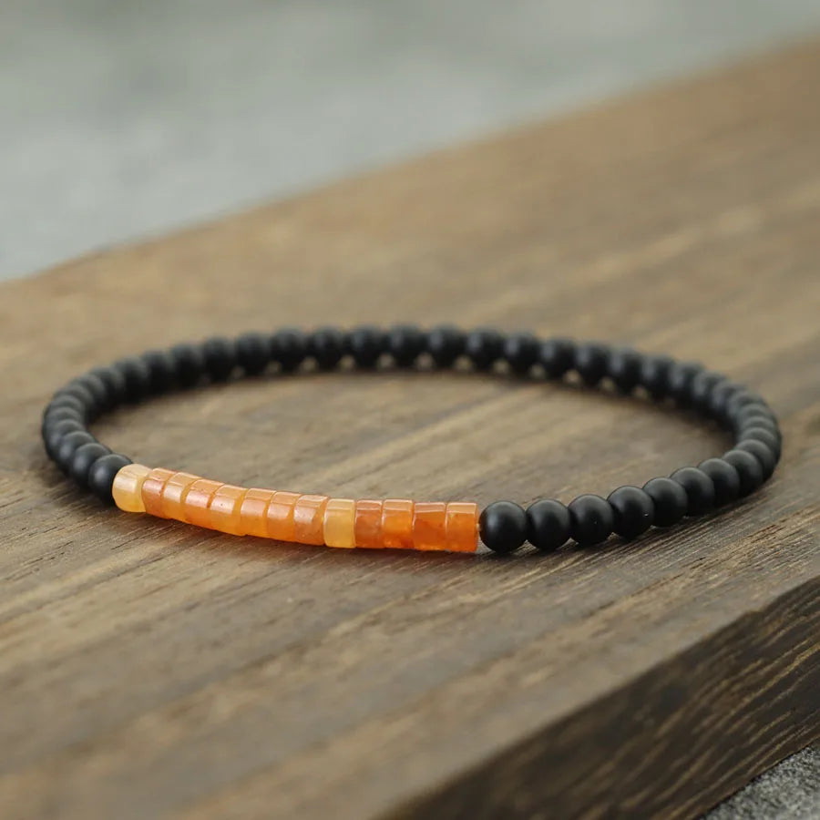 Minimalist 4mm Beads Strand Bracelet Unisex Meditation Yoga Healing Chakra Braslet Handmade Leisure Accessories Gift For Couple