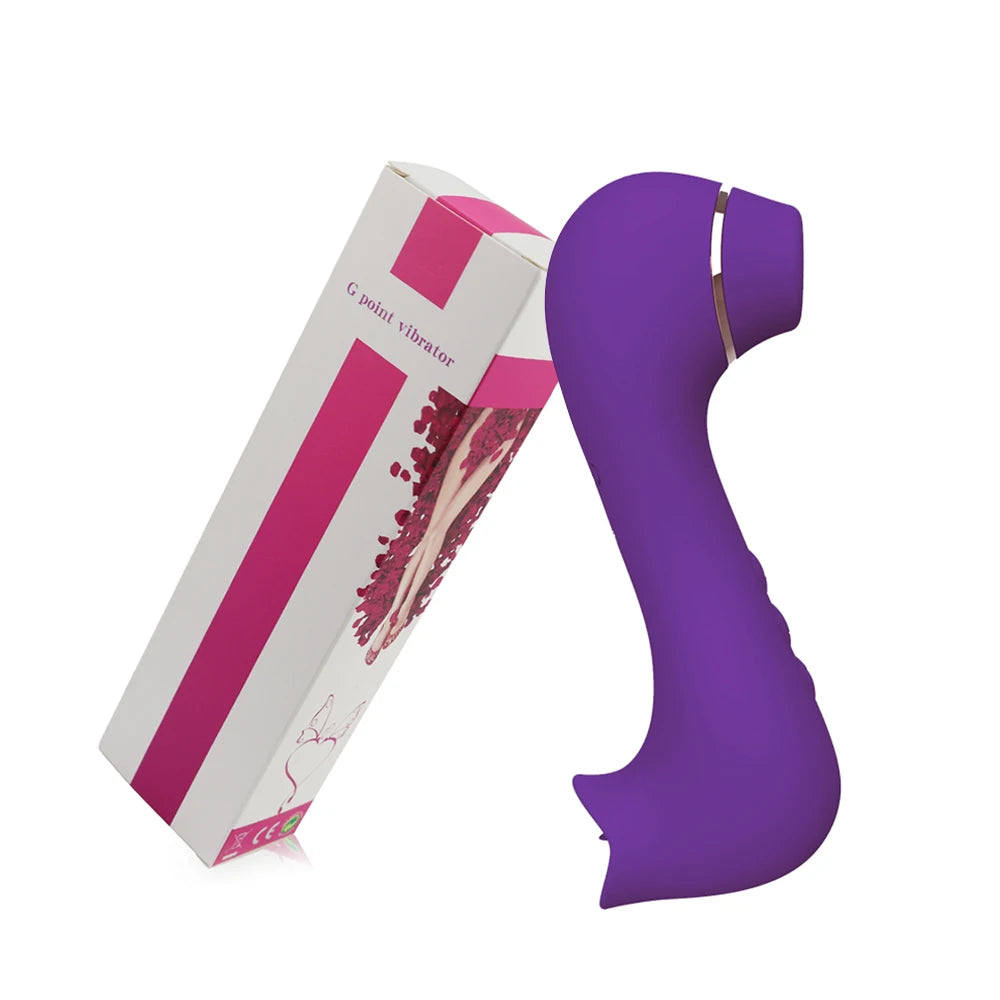 Double Stimulation Clitoral Sucking Vibrator  Clit Tongue G spot Massager Oral Nipple Vaginal Sex Toys for Women & Couples