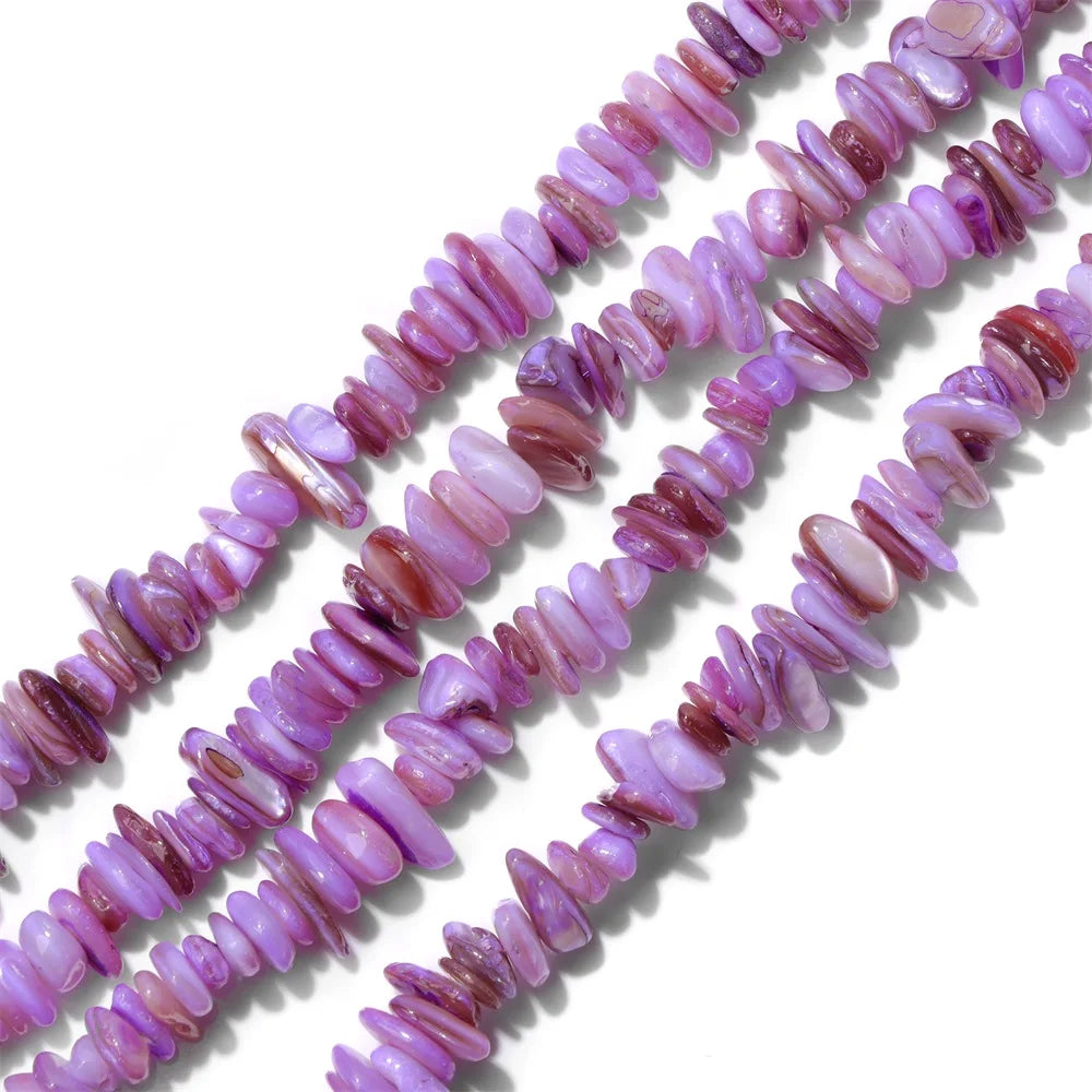 5-8mm Muticolor Shell Beads Natural Dyed Color Irregular Shape Loose Spacer Bead For Jewelry Making Necklace Bracelet DIY