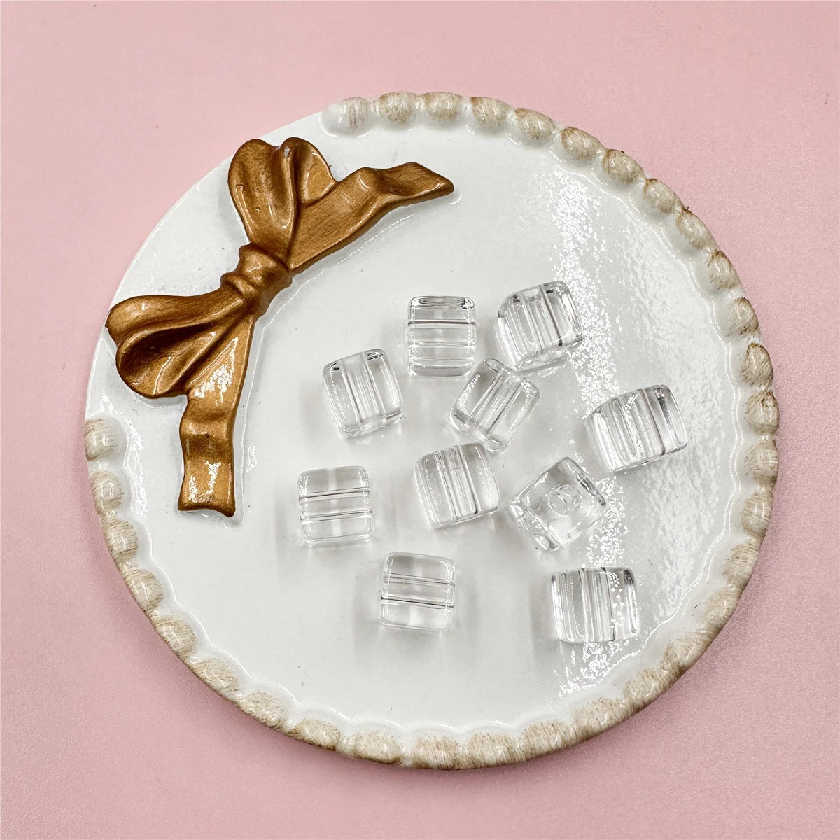 10pcs 10mm Square Shape Beads For Jewelry Making Spacer Candy color Acrylic Beaded Jewelry Materials