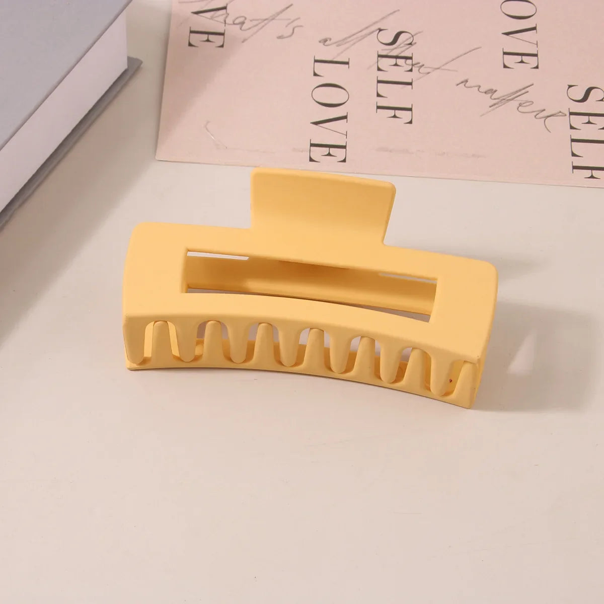 10.5CM Solid Hair Claw Elegant Hairpins Barrette Crab Hair Clips For Women Girls Korean Square Headwear Simple Hair Accessories