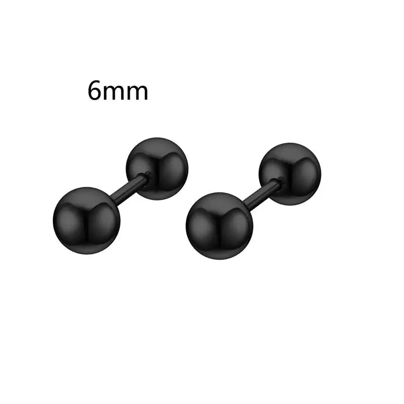 1 paire de boucles d'oreilles à clous en acier inoxydable, petites vis à billes, bijoux de corps pour piercing à l'oreille, à l'ongle ou à la lèvre, cadeau