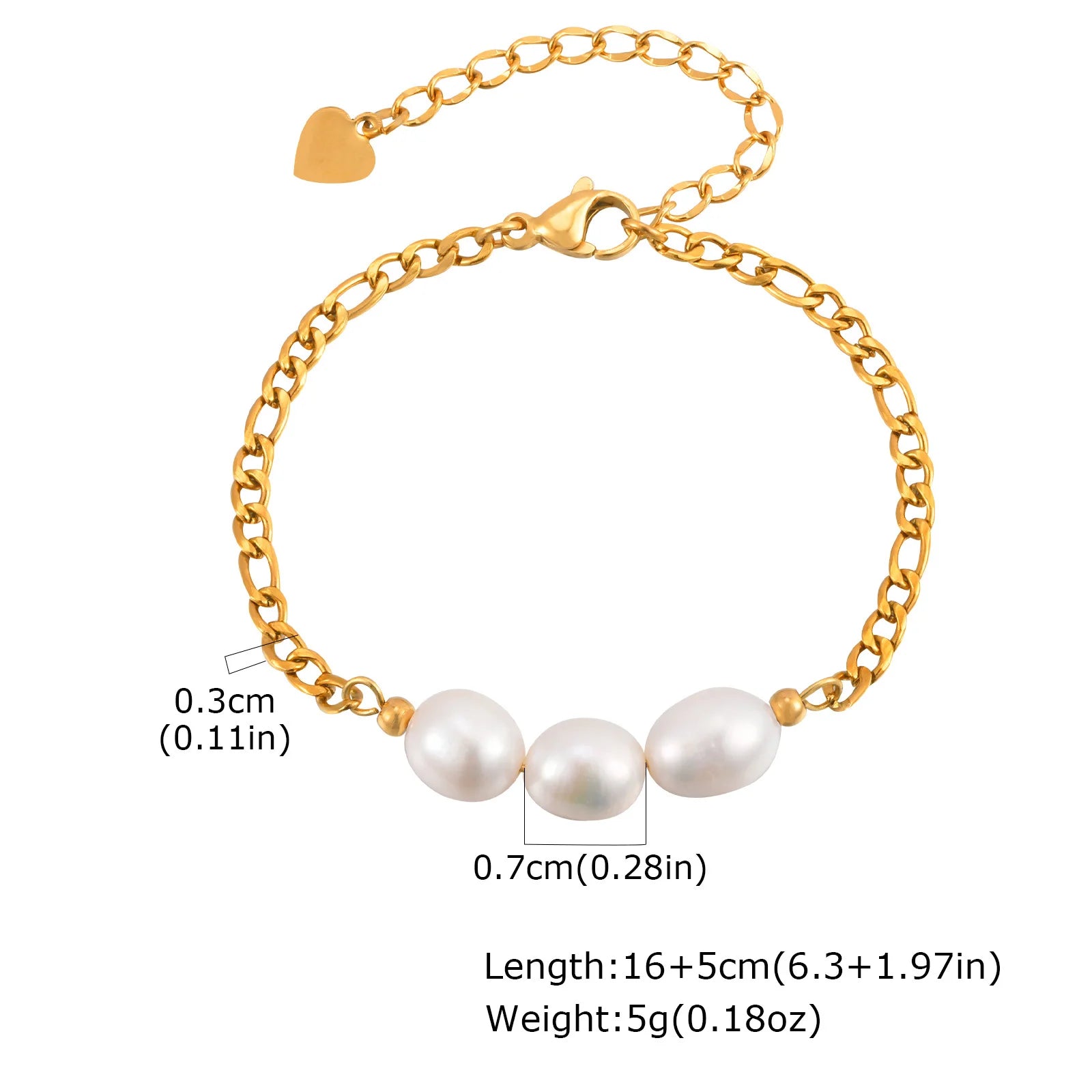 Vnox Original Design Bright Pearl Bracelet For Women Wedding Jewelry Elegant Stainless Steel Chain Bracelet Modern Trendy Style