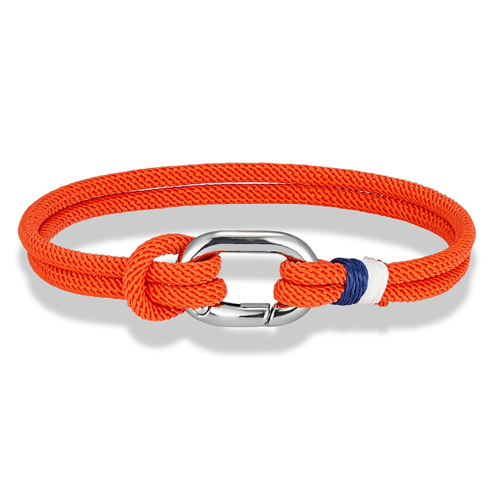 MKENDN New Nautical Mens Thin Rope Bracelet With Oval Circle Spring Clasp For Surfer Beach Jewelry Gifts - Madeinsea©