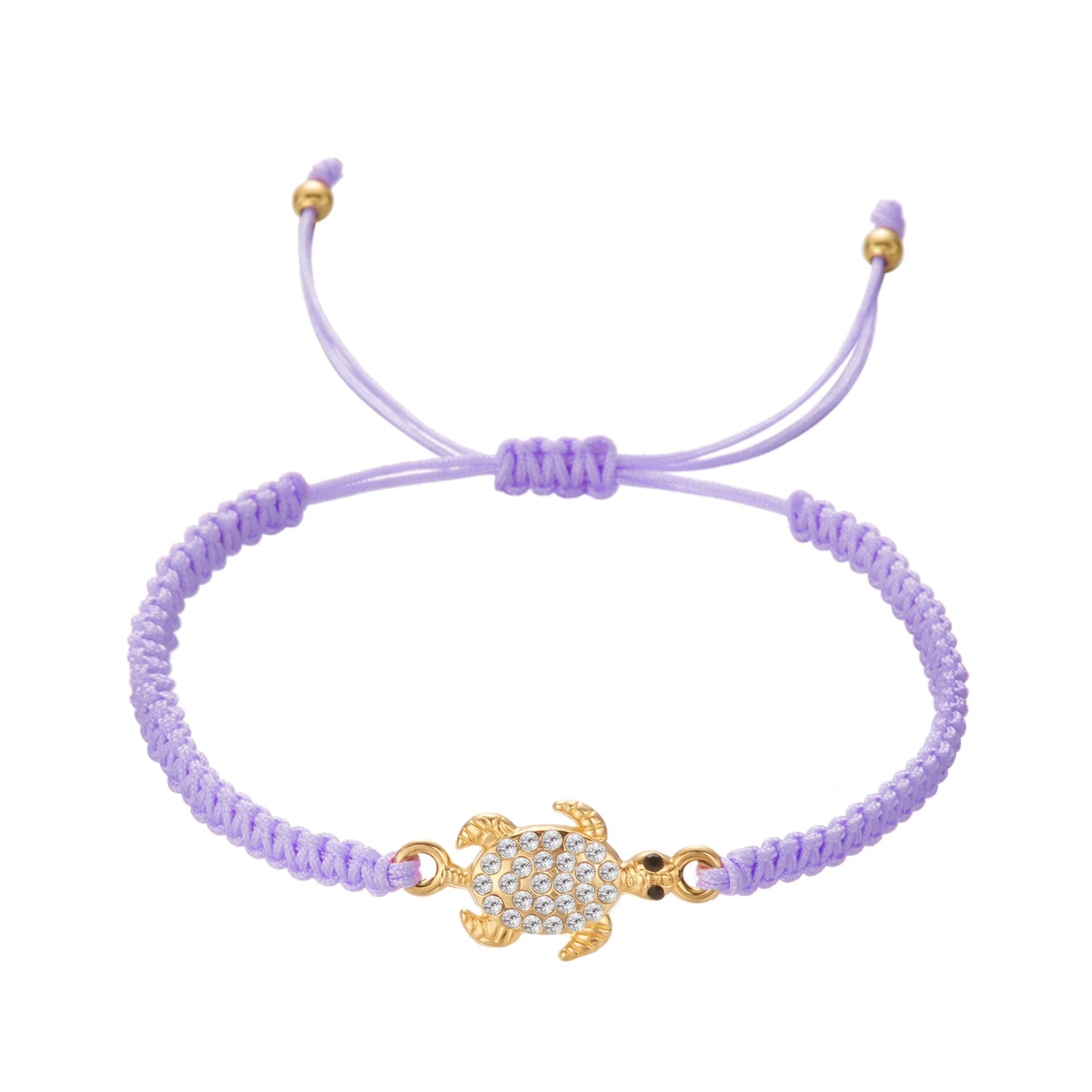 Boho Bohemian Sea Turtle Woven Bracelet For Women Full Rhinestone Tortoise Handmade Bangles Beach Party Banquet Charm Jewelry