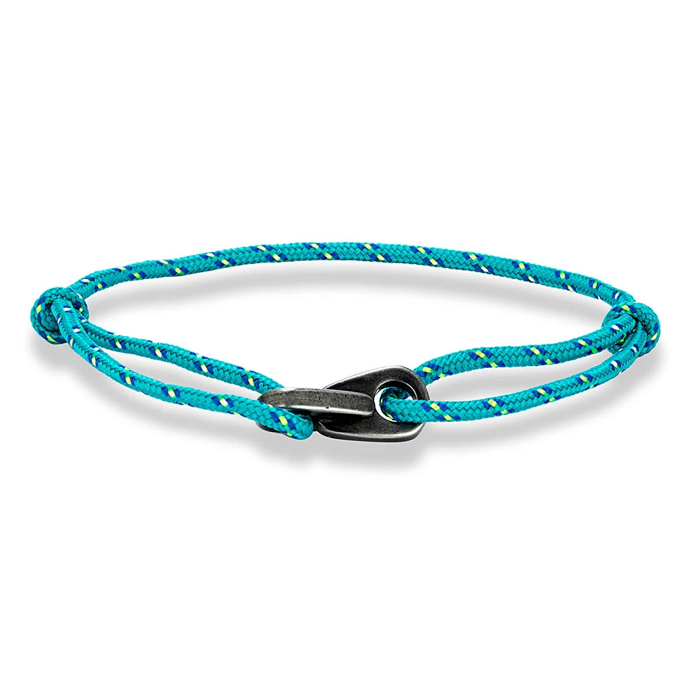 MKENDN Vintage Oxidized Black Chain Link Rope Bracelet Men Women Stainless Steel Motorcycle Jewelry Water Drop Accessories Gifts