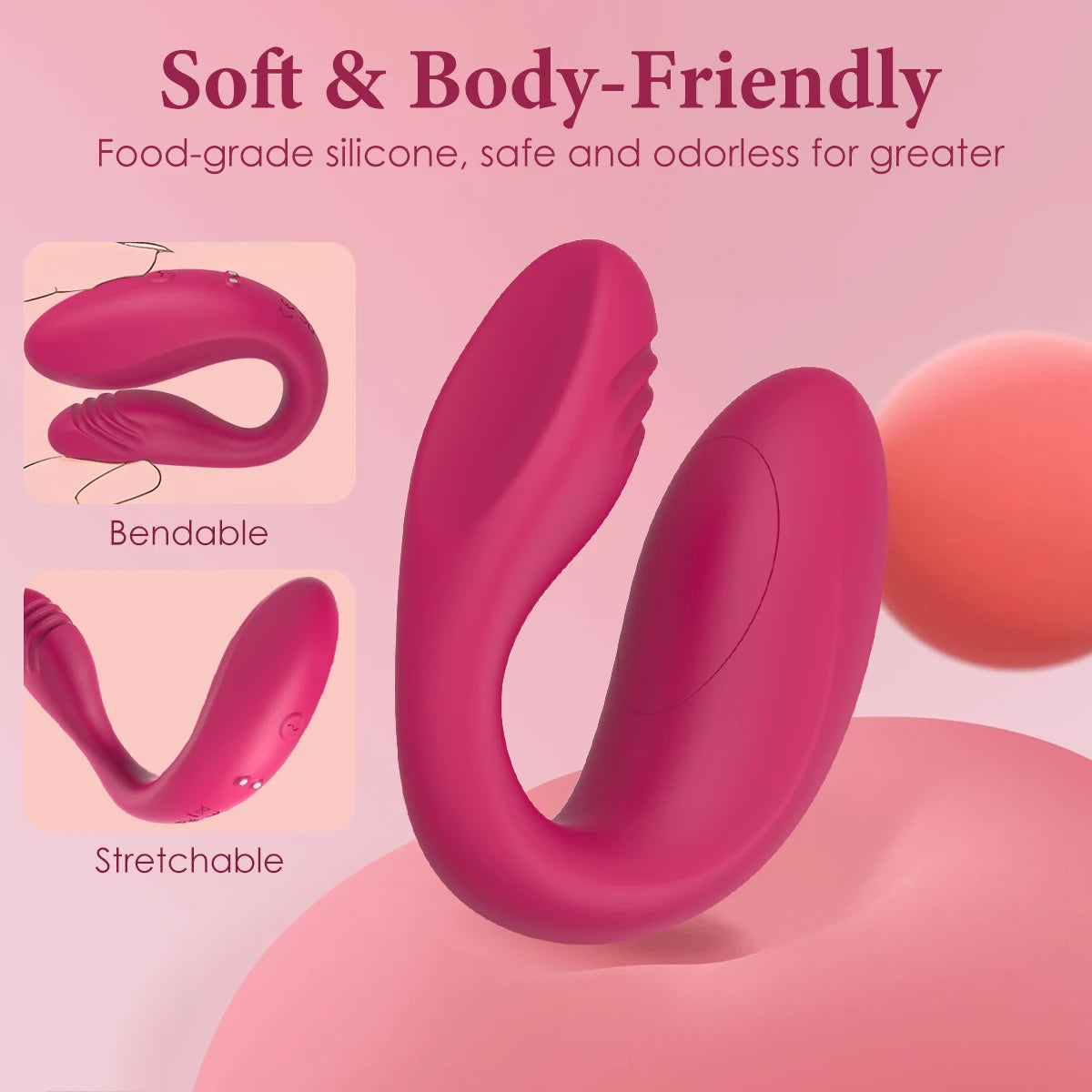 Wireless APP Control Vibrator Female Dual Motor U Shape Clitoris Stimulator Dildo Wearable Sex Toys for Women Couple Adult 18+