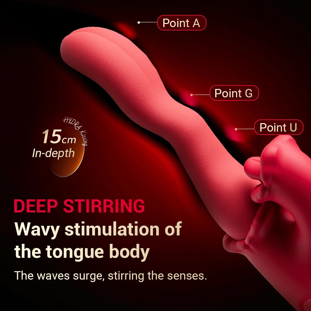 3 IN 1 Clitoral Tongue Scroll Vibrator for Women Clit Nipples G-Spot Stimulator Female Vagina Massager Vibrator Adult Sex Toys